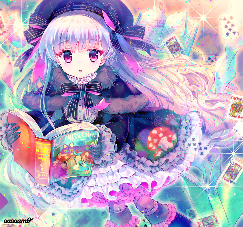 amo amou_mari dress fate/extra fate/grand_order fate/stay_night nursery_rhyme nursery_rhyme_(fate/extra) signed