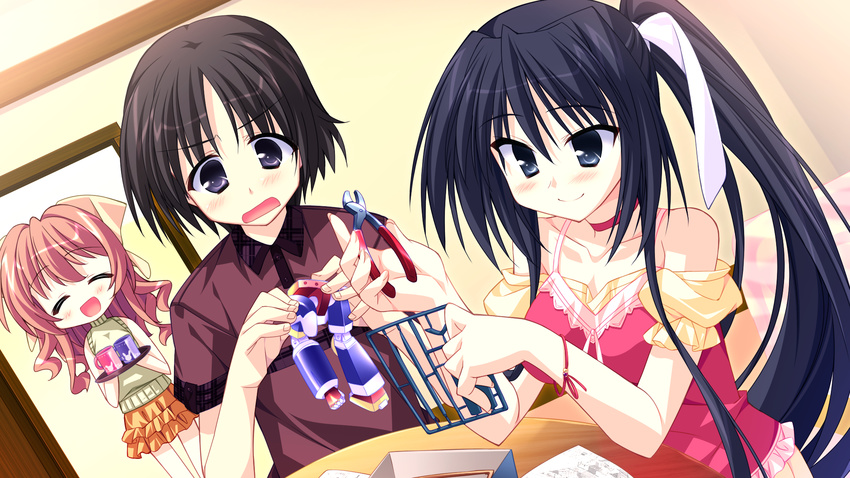 black_hair game_cg hinata_mutsuki izumi_kyouka matsuoka_kanade skyfish yotsuiro_passionato!