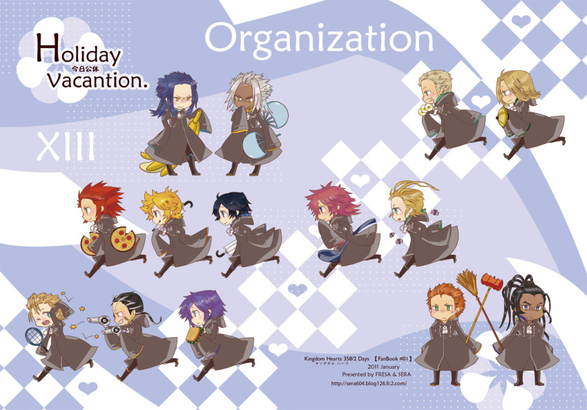 axel black_hair blonde_hair blue_hair chibi dark_skin demyx eyepatch facial_mark female gray_hair grey_hair kingdom_hearts kingdom_hearts_2 kingdom_hearts_358/2_days kingdom_hearts_ii larxene lexaeus long_hair luxord male marluxia pink_hair pointy_ears red_hair roxas saã¯x saïx saix scar short_hair spiked_hair spiky_hair vexen xaldin xemnas xigbar xion xion_(kingdom_hearts) zexion