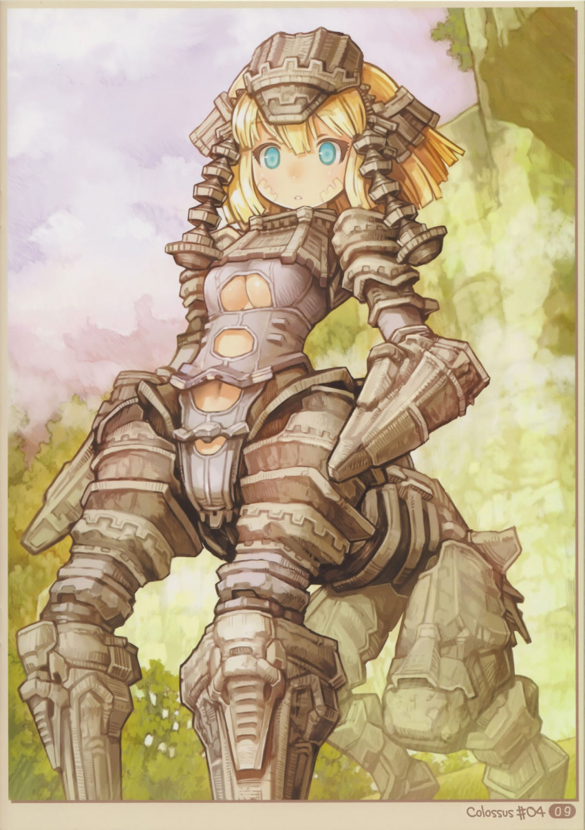 blonde_hair blue_eyes female highres personification phaedra shadow_of_the_colossus shigatake short_hair