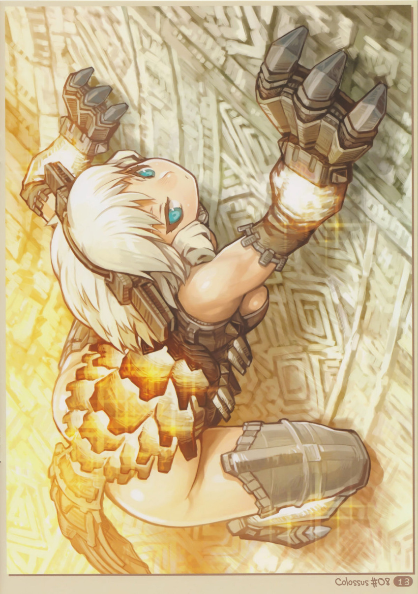 blue_eyes female highres kuromori personification shadow_of_the_colossus shigatake short_hair white_hair