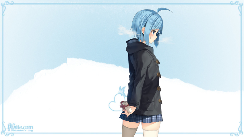 blue_eyes blue_hair butterfly dlsite.com elle_sweet heart paseri seifuku thighhighs valentine white zettai_ryouiki