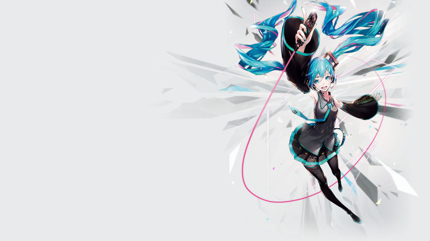 aqua_eyes aqua_hair hatsune_miku thighhighs twintails vocaloid yucca-612