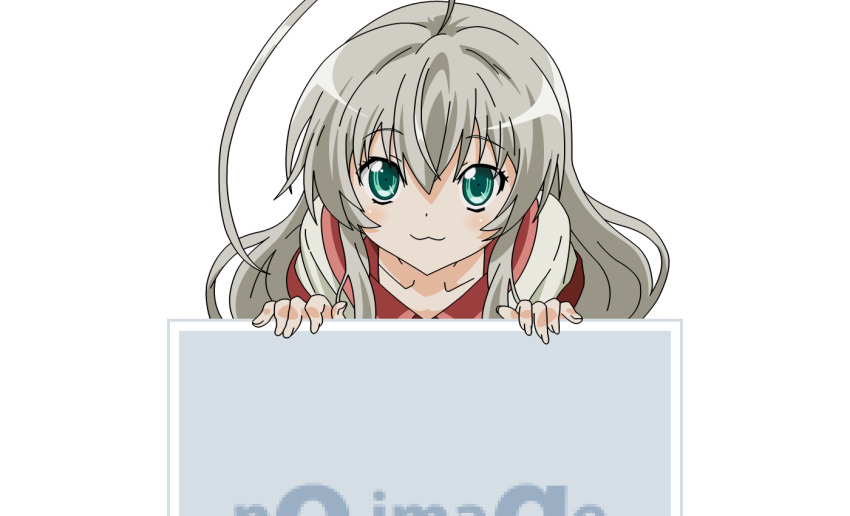 :3 gray_hair green_eyes haiyore!_nyaruko-san mugen_ouka nyaruko white