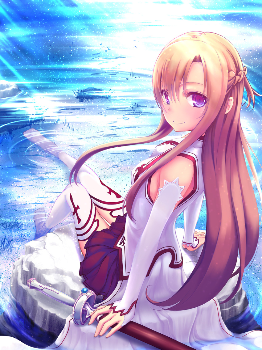 asuna_(sword_art_online) sasakawa_arumi sword_art_online tagme thighhighs