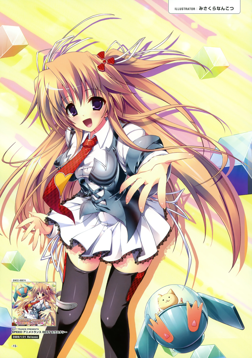 exit_tunes misakura_nankotsu neko school_uniform thighhighs