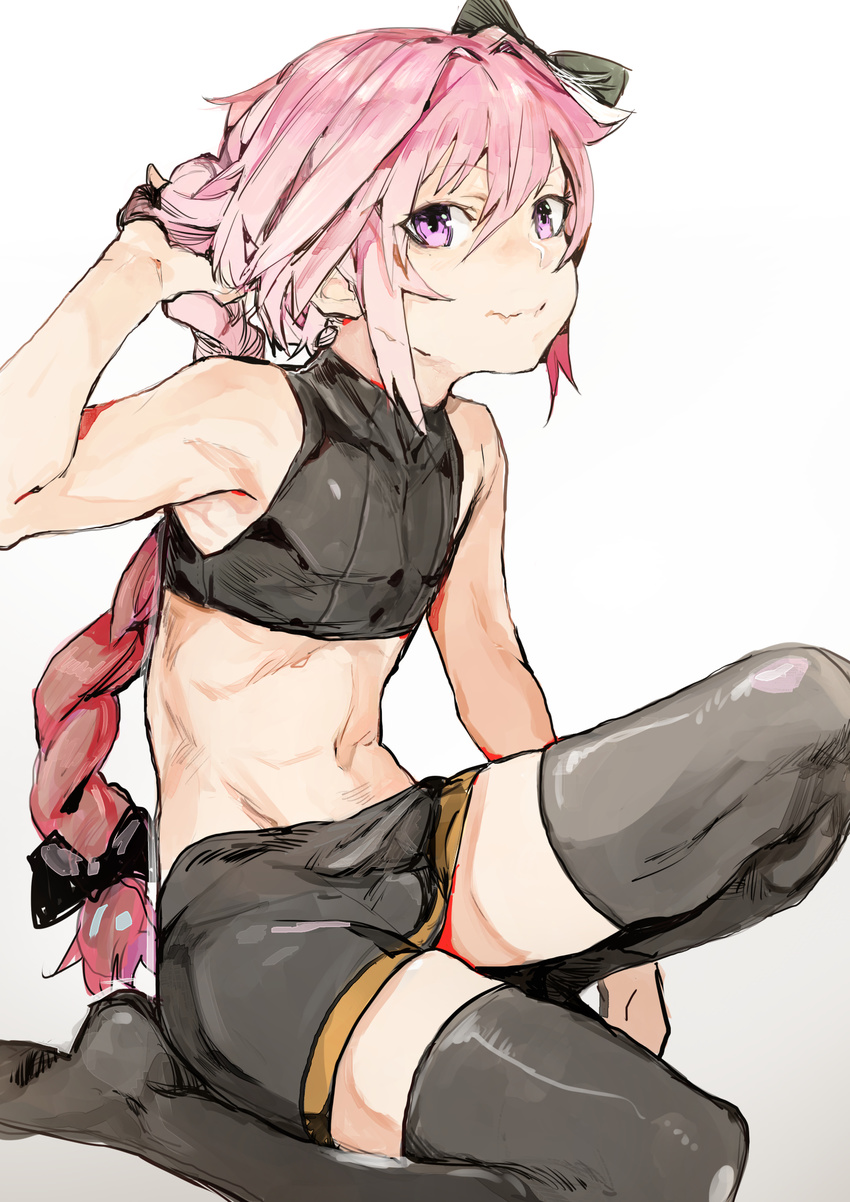 fate/apocrypha fate/stay_night hiranko rider_of_black_(fate/apocrypha) thighhighs trap