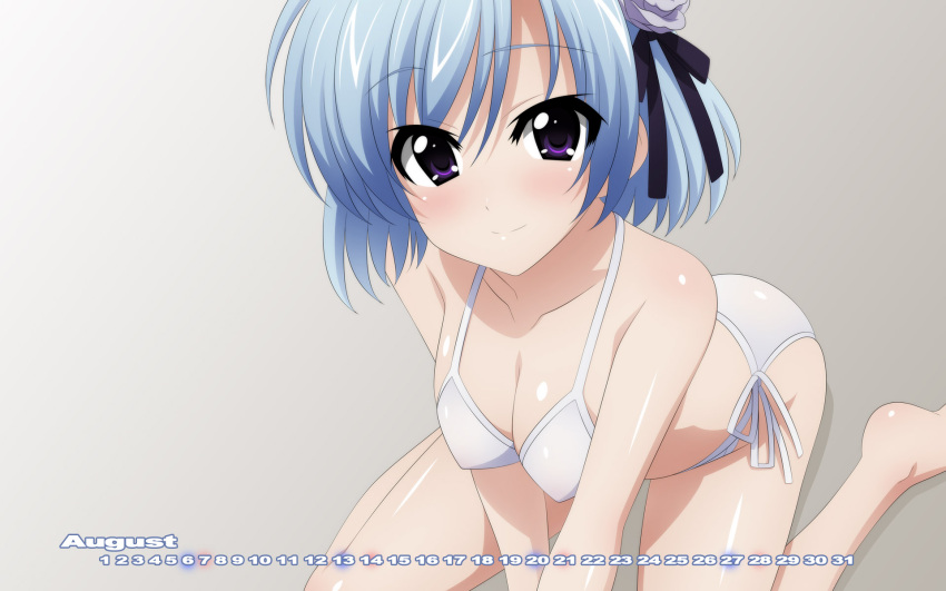 bikini blue henriette_mystere swimsuit tantei_opera_milky_holmes wave_ride white