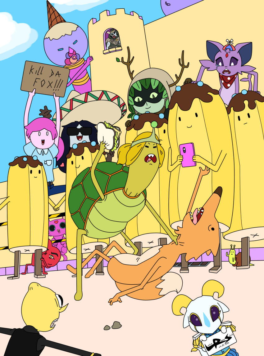 adventure_time ambiguous_gender anthro banana banana_guard candy_people_(at) capricorn cartoon_network character_request earl_of_lemongrab eeveelution elemental_creature elemental_humanoid english_text espeon female feral flora_fauna food food_creature food_humanoid fruit fruit_humanoid generation_2_pokemon group gumball_guardian heart_creature hi_res humanoid huntress_wizard kitten_(adventure_time) lemon_people lich living_banana living_fruit living_gum living_lemon male marceline_abadeer mr._fox_(adventure_time) nintendo ojisan_mopy organ_creature plant plant_humanoid pokemon pokemon_(species) portuguese_description princess_bubblegum ricardio sandwich_(food) terraria text the_lich_(adventure_time) the_snail_(adventure_time) translated_description translation_check turtle_princess undead vampire violence waddling_head