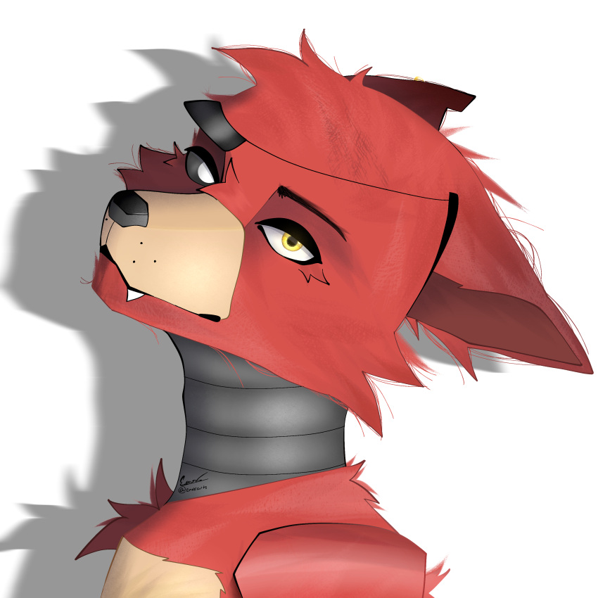 1:1 absurd_res animatronic anthro canid canine clip_studio_paint_(artwork) digital_drawing_(artwork) digital_media_(artwork) enoxarts five_nights_at_freddy's fox foxy_(fnaf) hi_res machine male mammal robot robot_anthro scottgames solo