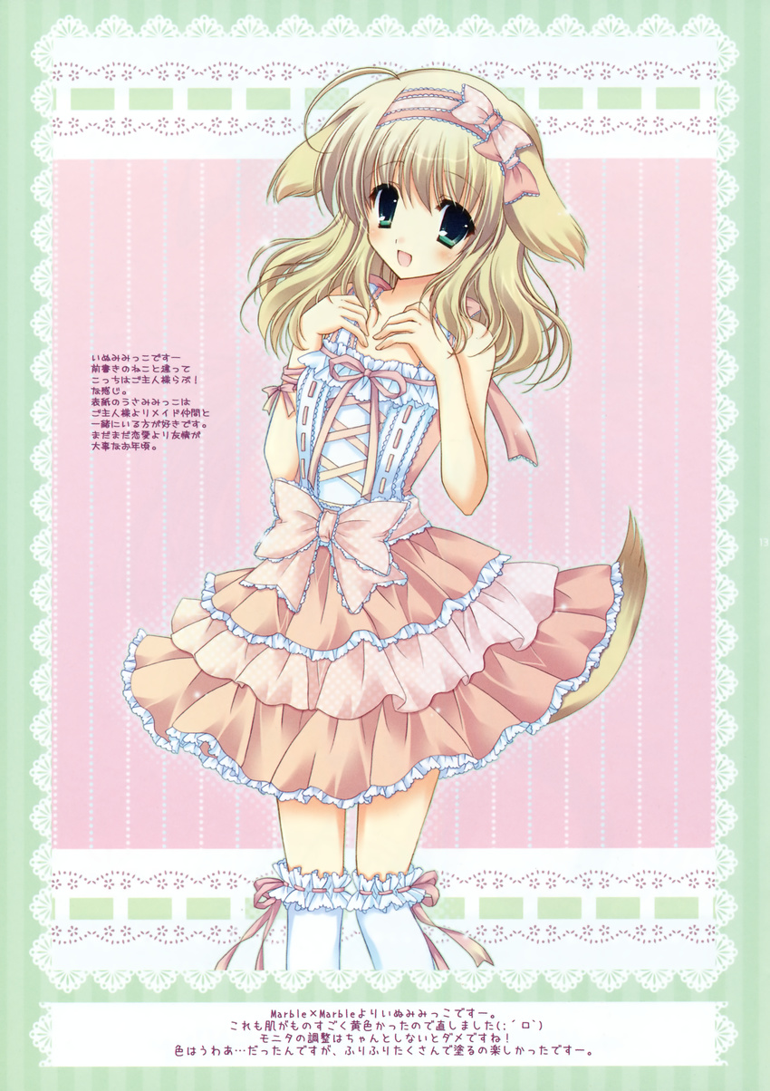 animal_ears cascade dress hasekura_chiaki lolita_fashion tail thigh-highs