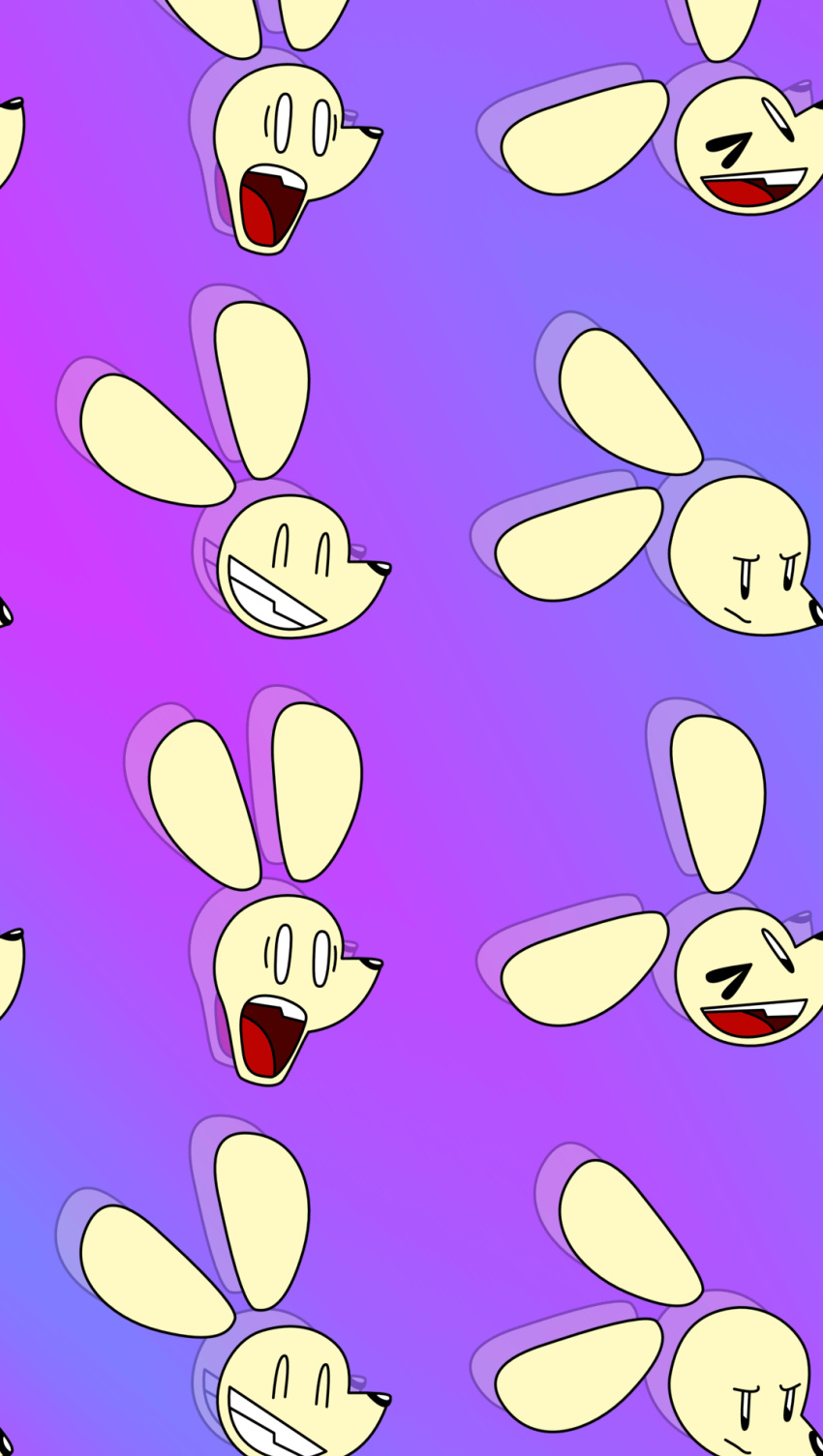 animated annoyed anthro black_eyes black_nose buckteeth floating_ears gradient_background happy hi_res jason_burrow jay_jay_the_lucky_rabbit lagomorph leporid looking_at_viewer male mammal one_eye_closed rabbit shocked simple_background smile smiling_at_viewer swift_bristle teeth tongue toothy_smile white_eyes