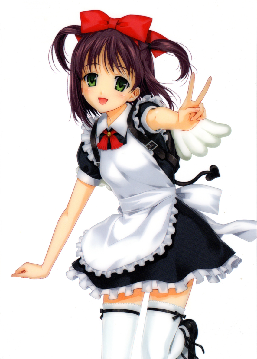 happoubi_jin hiroishi_rin maid screening thigh-highs zettai_shougeki_platonic_heart