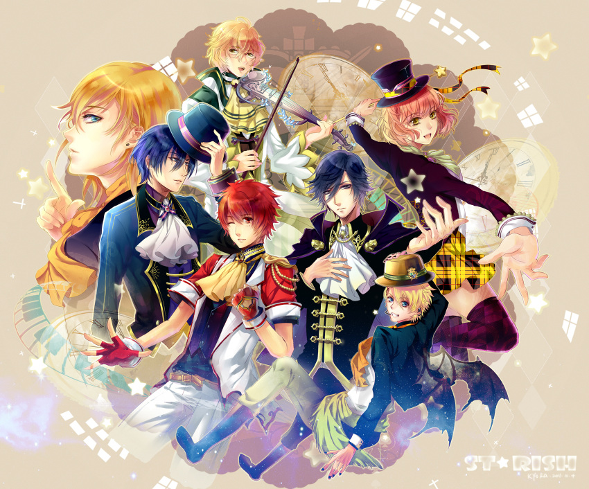 hijirikawa_masato ichinose_tokiya ittoki_otoya jinguuji_ren kurusu_shou megane nanami_haruka_(uta_no_prince_sama) shinomiya_natsuki stells uta_no_prince_sama