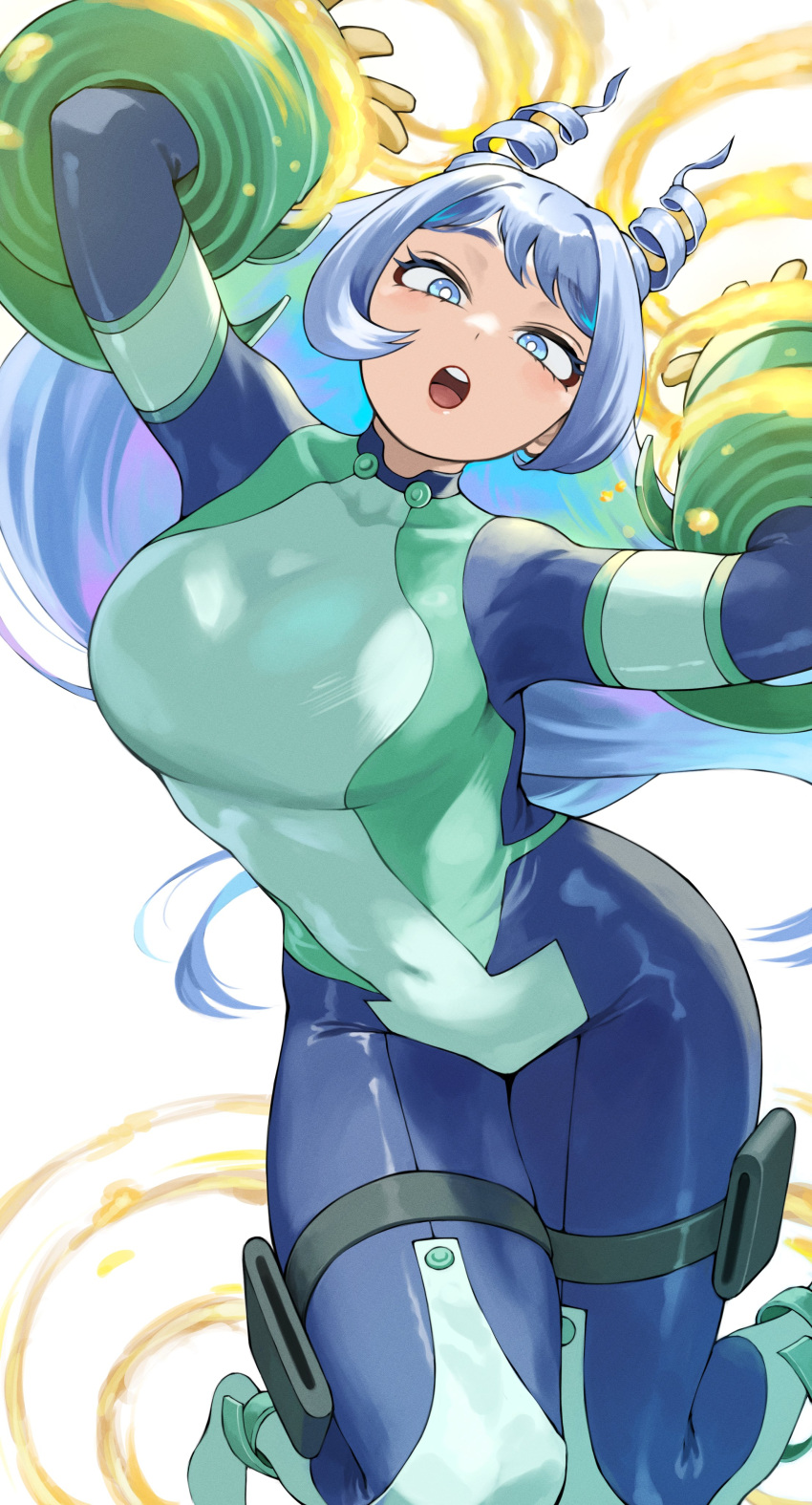 1girls 2024 :o absurd_res action_pose arms_up ass bangs belly_button belly_button_visible_through_clothing big_ass big_breasts blue_eyes blue_hair bodysuit boku_no_hero_academia breasts busty clothed clothed_female clothes clothing curvaceous curvy eyelashes female floating flying footwear front_view full_body furin0241 gloves hair handwear hero_outfit_(mha) hi_res human knees_together_feet_apart large_ass large_breasts legs_together light-skinned_female light_skin long_hair looking_at_viewer my_hero_academia navel navel_visible_through_clothes nejire_hado open_mouth pose posing skin_tight solo stomach thick_thighs thighs voluptuous wide_hips