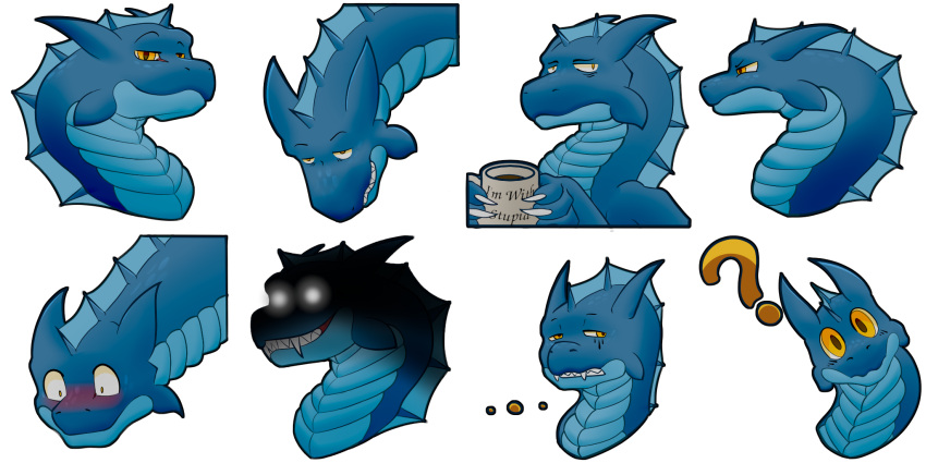 2:1 alpha_channel blue_body blue_scales dragon expressions frostidragon hi_res iristrasz_(ilirej) looking_at_viewer male mythological_creature mythological_scalie mythology scales scalie sketch_page solo sticker yellow_eyes