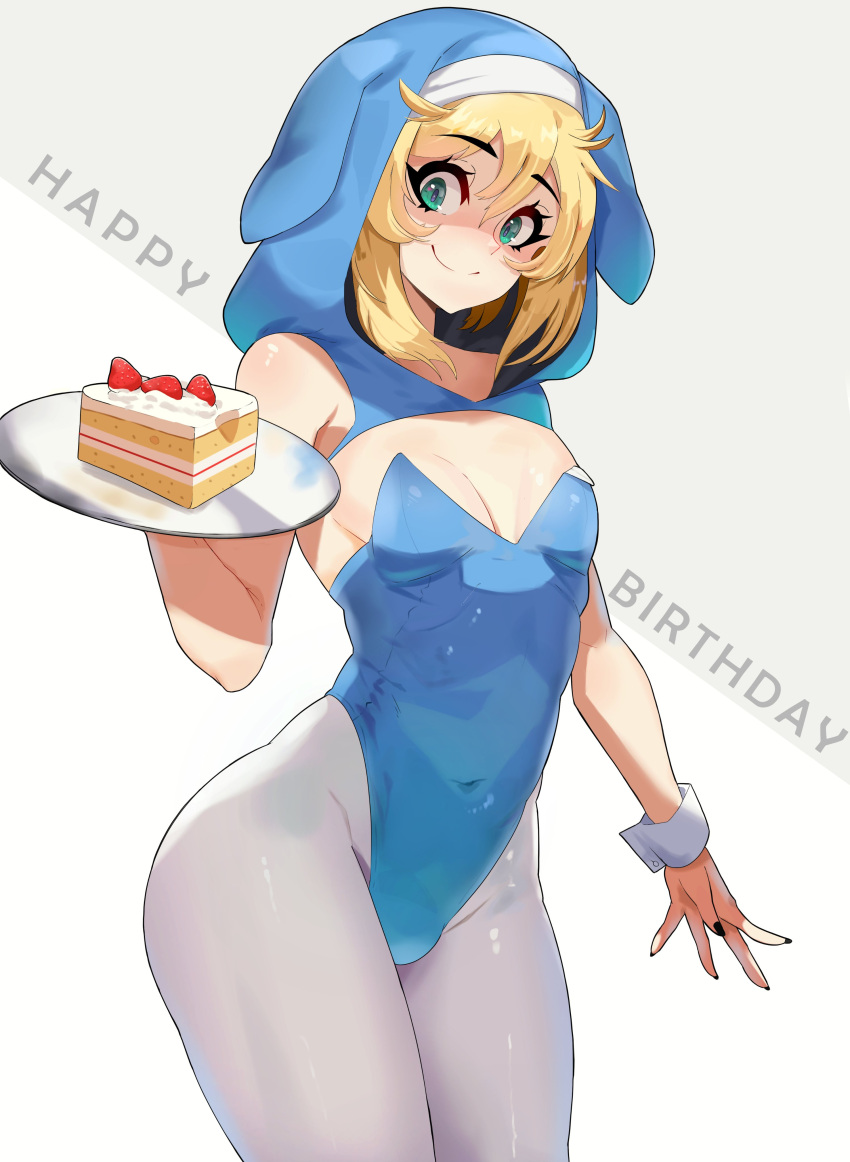 1boy 2020s 2022 20s arc_system_works bare_shoulders blonde_hair blue_eyes blue_leotard breasts bridget bridget_(guilty_gear) bulge bunny_boy bunnysuit bunnysuit_bulge cake clothed clothing covered_navel curvy cute cute_male digital_drawing_(artwork) digital_media_(artwork) eyebrows eyelashes femboy feminine feminine_male food girly green_eyes guilty_gear guilty_gear_strive happy_birthday hi_res hips holding_plate hood hood_up human human_focus human_only izumi_is_blah leotard looking_at_viewer male male_focus male_nun male_only nun's_habit otoko_no_ko otokonoko pantyhose plate platter raised_eyebrows sissy smile solo solo_focus solo_male standing strapless strapless_leotard tagme thick_thighs trap twitter video_games waiter waiter_tray white_legwear wide_hips wrist_cuffs