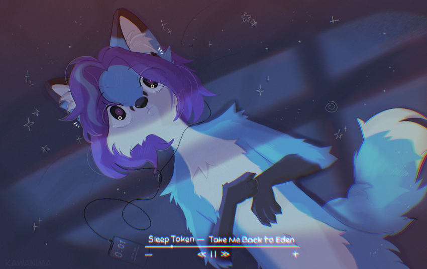 alternative_fashion anthro canid canine emo emotional fox kawanima male mammal music nyaaa_foxx solo