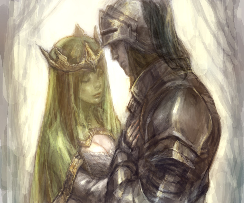 armor couple crown female knight long_hair straight tactics_ogre