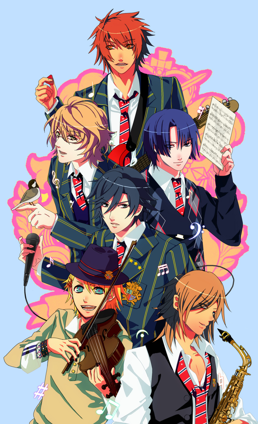 guitar hijirikawa_masato ichinose_tokiya ittoki_otoya jinguuji_ren kurusu_shou male shinomiya_natsuki tagme uta_no_prince_sama