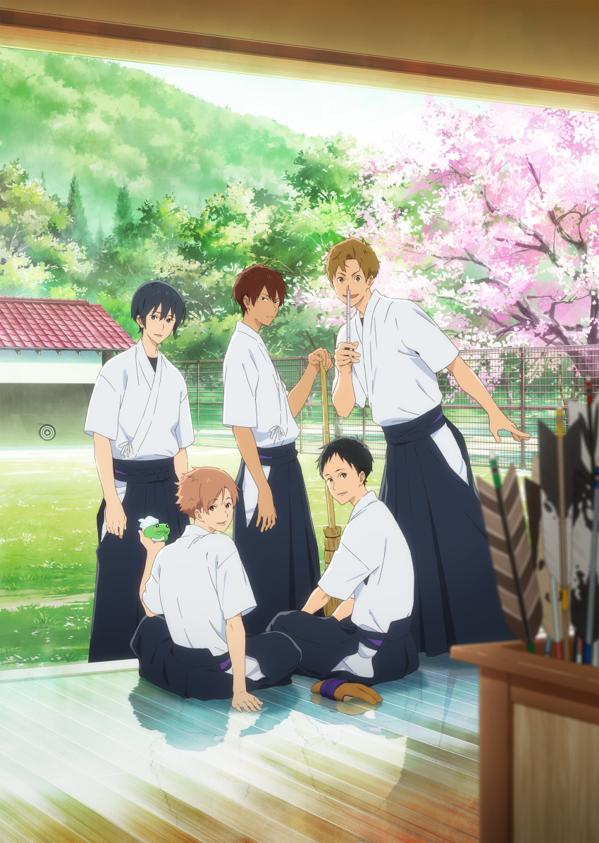 kadowaki_miku kisaragi_nanao male narumiya_minato onogi_kaito takehaya_seiya tsurune uniform yamanouchi_ryouhei