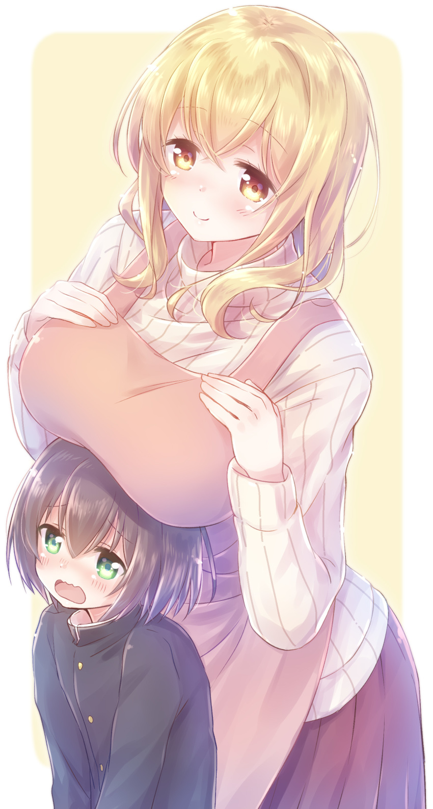 nyaa_(nnekoron) seifuku shiina_aki sunohara_ayaka sunoharasou_no_kanrinin-san sweater