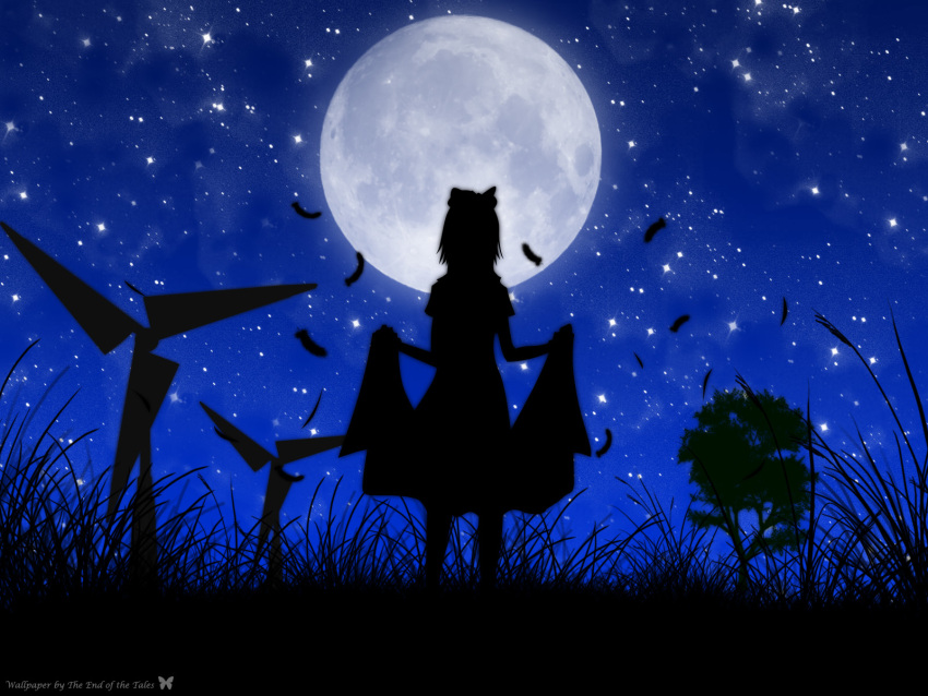 ai_(aria) aria moon silhouette sky windmill