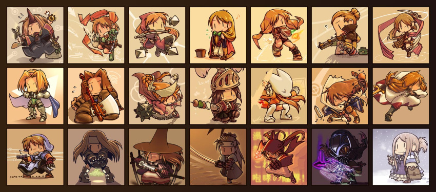 6+girls archer_(fft) arithmetician_(fft) armor axe bad_id bad_pixiv_id bandana black_mage_(fft) black_mage_(final_fantasy) blonde_hair boots bow bow_(weapon) cape chemist_(fft) dagger dancer_(fft) dancer_(final_fantasy) dark_knight_(fft) dark_knight_(final_fantasy) dragoon dragoon_(fft) dragoon_(final_fantasy) energy final_fantasy final_fantasy_tactics flail geomancer_(fft) gun hair_bun hairbow katana knife knight_(fft) magic mask mime_(fft) momigara_(mmgrkmnk) monk_(fft) multiple_girls mystic_(fft) ninja_(fft) onion_knight orator_(fft) pantyhose rifle samurai_(fft) shuriken single_hair_bun squire_(fft) summoner_(fft) sword thief_(fft) weapon white_mage_(fft) white_mage_(final_fantasy)