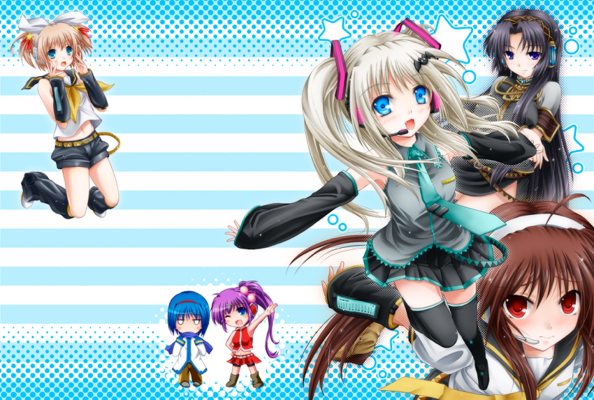 cosplay hatsune_miku kagamine_len kagamine_rin kaito kamikita_komari kurugaya_yuiko little_busters! megurine_luka meiko natsume_rin nishizono_mio noumi_kudryavka saigusa_haruka tagme vocaloid