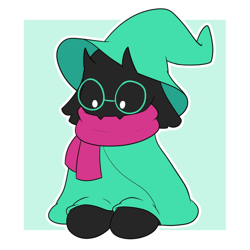 1:1 2018 bovid bran-draws-things caprine colored deltarune eyewear glasses goat hi_res horn mammal meme ralsei reaction_image sad scarf simple_background undertale_(series)