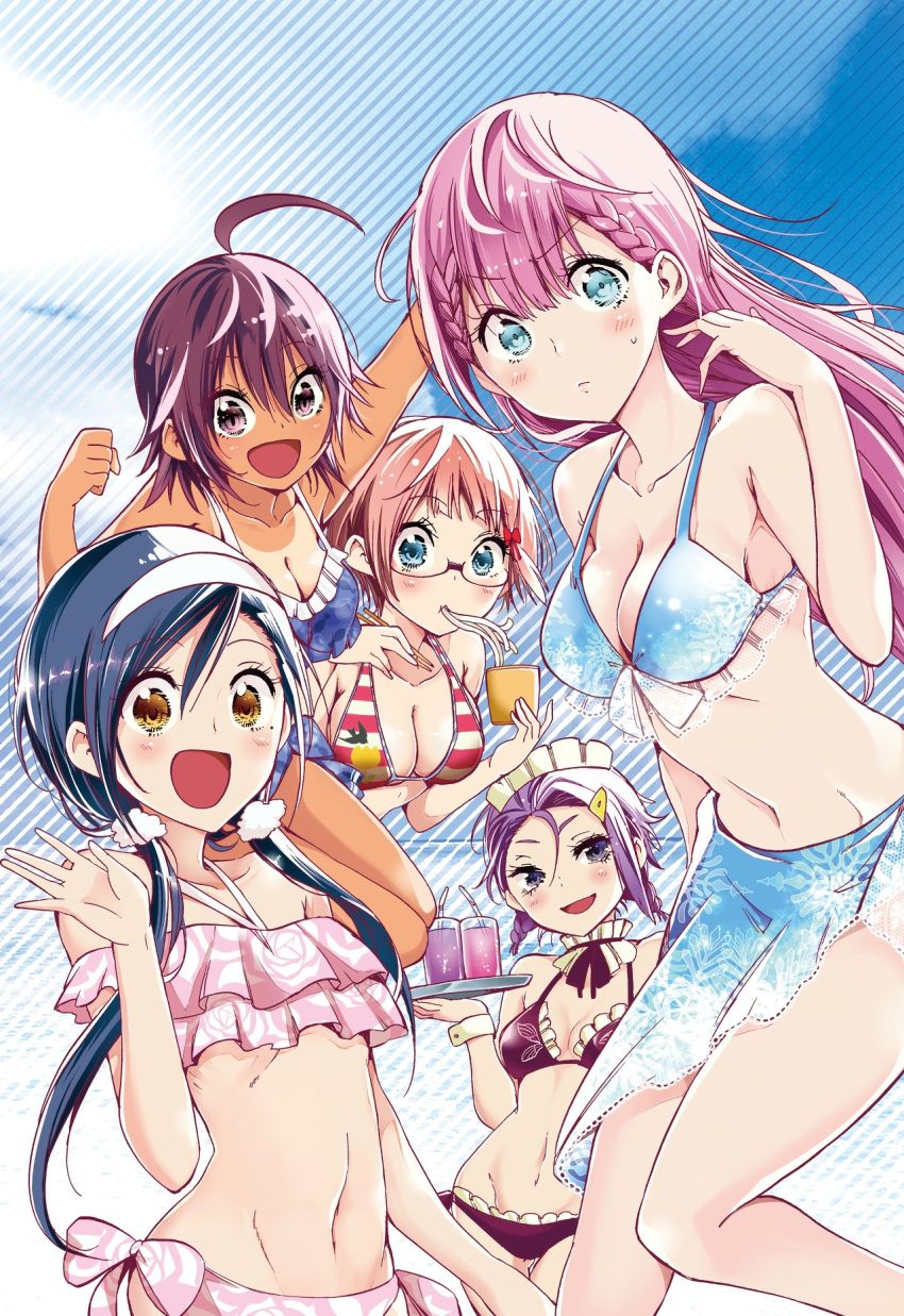 bikini bokutachi_wa_benkyou_ga_dekinai cleavage furuhashi_fumino kirisu_mafuyu kominami_asumi ogata_rizu swimsuits tagme takemoto_uruka