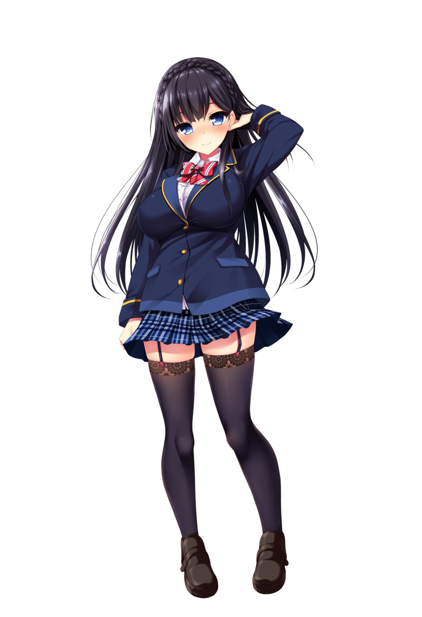 jitaku_studio real_eroge_situation!_2 seifuku skirt_lift stockings tagme thighhighs