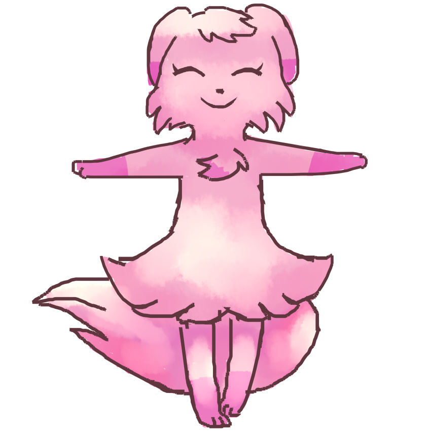 1:1 2015 absurd_res alpha_channel anthro biped closed_eyes closed_smile digital_media_(artwork) espurr eyelashes female flavia-elric fluffy fluffy_tail fur generation_6_pokemon hi_res mouth_closed nintendo paws pink_body pink_fur pokemon pokemon_(species) shiny_pokemon smile solo standing tail