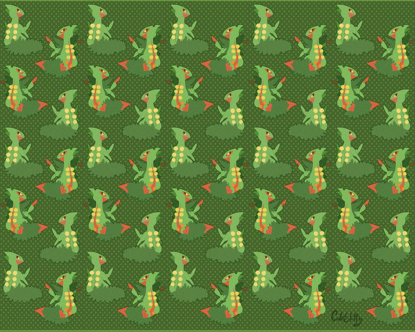 ambiguous_gender cuteskitty generation_3_pokemon generation_6_pokemon lizard mega_evolution mega_sceptile multiple_images nintendo pokemon pokemon_(species) reptile scalie sceptile solo tessellation wallpaper yellow_sclera