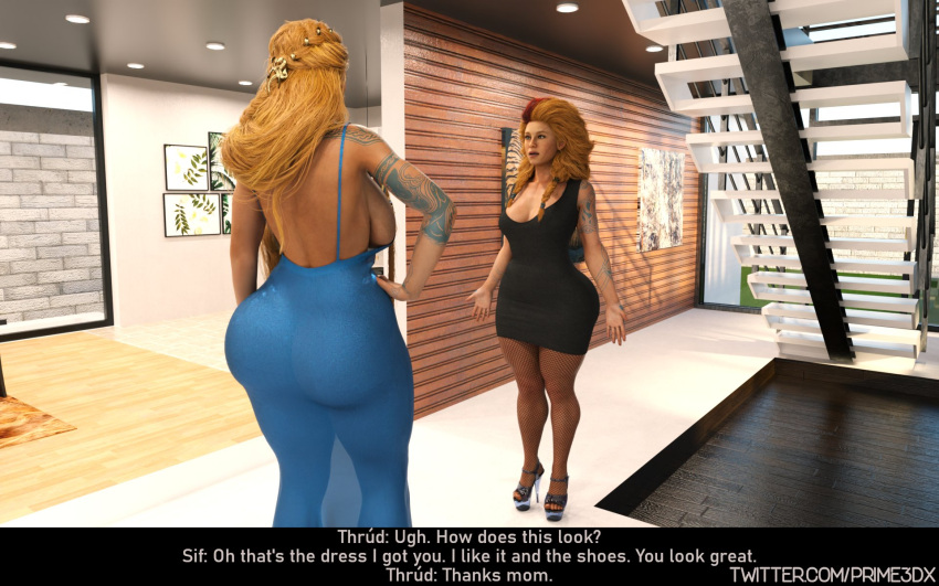 2girls 3d aesir_(norse_mythology) ass athletic athletic_female big_ass big_breasts blonde_hair blue_eyes bottom_heavy braided_hair breasts busty cleavage curvaceous curvy curvy_figure daughter eyebrows eyelashes eyes female female_focus female_only fit fit_female fully_clothed god god_of_war god_of_war_ragnarok goddess hair hips hourglass_figure huge_breasts human humanoid large_breasts legs light-skinned_female lips long_hair mature mature_female milf mother mother_and_daughter mythology norse_mythology prime3dx santa_monica_studio sif_(god_of_war) sony_interactive_entertainment tattoo tattooed_arm tattoos thick thick_legs thick_thighs thighs thrud_(god_of_war) toned toned_female top_heavy twitter_username voluptuous wide_hips