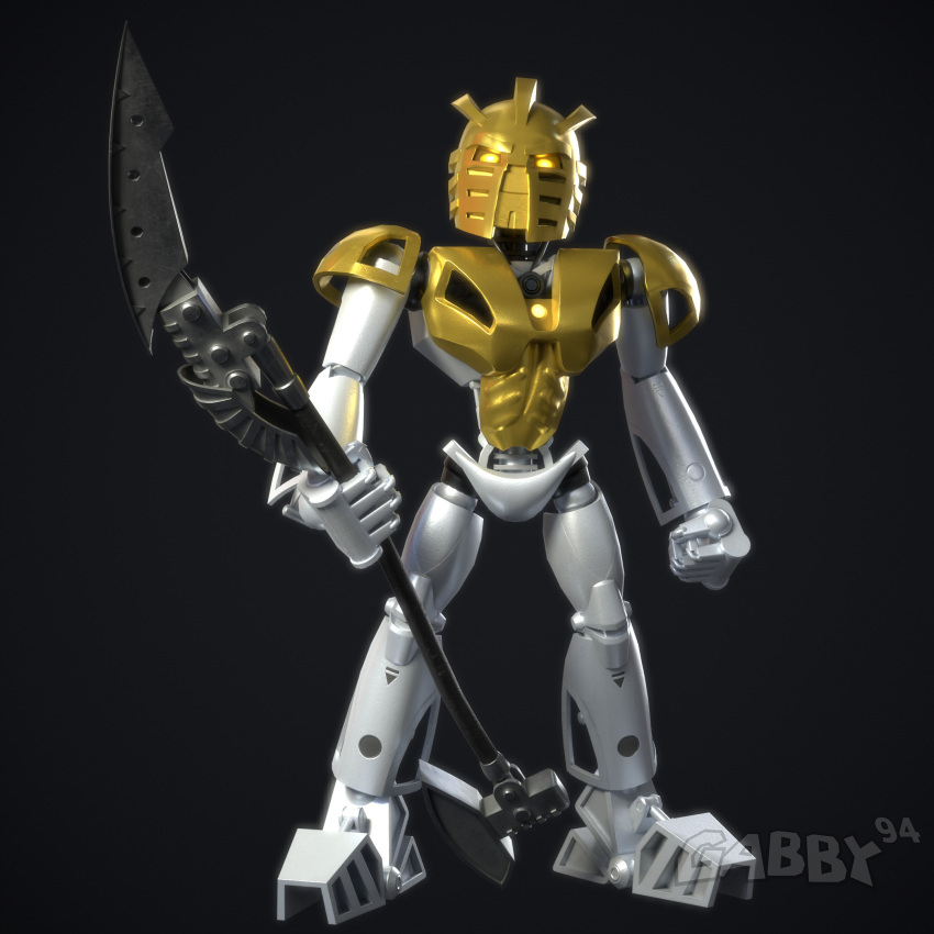 3d_(artwork) ambiguous_gender armor better_version_at_paywall biomechanical bionicle blender_(artwork) digital_media_(artwork) gabby94 glowing glowing_eyes gold_body gradient_background hi_res humanoid lego looking_at_viewer machine mask not_furry robot robot_humanoid simple_background solo staff takanuva toa white_body yellow_eyes