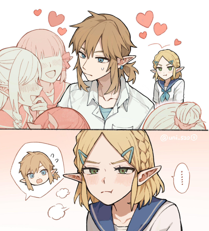 1boy 1boy5girls 5girls 5girls1boy anonymous_female blonde_female blonde_hair blonde_hair_female blonde_hair_male blonde_male clean crush crushing earrings jealous jealous_female jealous_look jealousy link link_(breath_of_the_wild) link_(tears_of_the_kingdom) love princess_zelda romance safe_for_work sfw skinny skinny_female skinny_girl skinny_waist the_legend_of_zelda the_legend_of_zelda:_breath_of_the_wild the_legend_of_zelda:_tears_of_the_kingdom uni_520