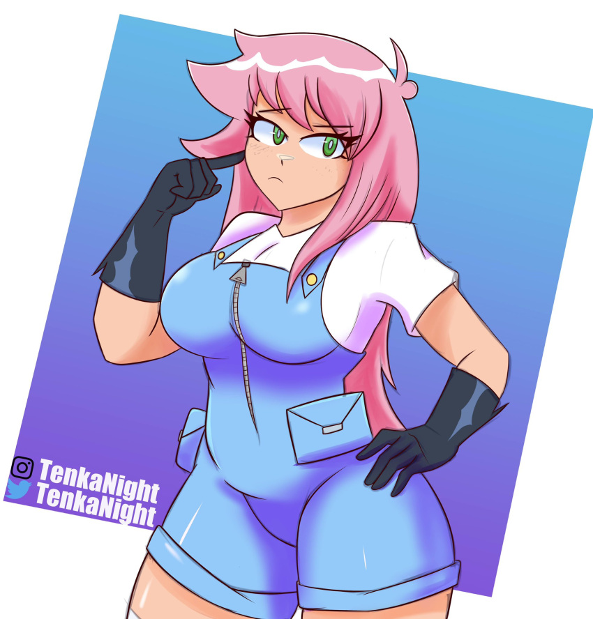 artist_name black_gloves female female_only gloves green_eyes green_eyes_female instagram_logo instagram_username lil_tenka long_hair long_hair_female oc original_character pink_hair pink_hair_female safe safe_for_work sfw solo solo_female tagme twitter_logo twitter_username