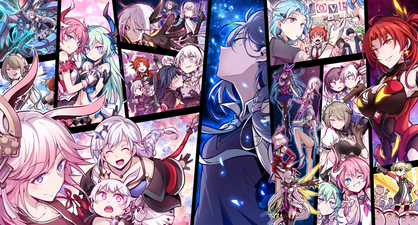 6+boys 6+girls ;d ahoge ai-chan_(honkai_impact) alcohol armor armored_leotard asymmetrical_gloves bare_shoulders black_bow black_dress black_gloves black_hair black_jacket black_pantyhose black_shirt black_thighhighs blue_dress blue_eyes blue_hair blue_jacket blue_necktie blue_serafuku blue_skirt blue_vest bob_cut bottle bow braid braided_ponytail breasts bronya_zaychik bronya_zaychik_(herrscher_of_reason) bronya_zaychik_(valkyrie_chariot) bronya_zaychik_(wolf's_dawn) brown_gloves brown_hair brown_jacket captain_(honkai_impact) cecilia_schariac cheek-to-cheek china_dress chinese_clothes cleavage closed_eyes closed_mouth collared_shirt crown double_bun dress drill_hair earrings elbow_gloves emma_planck erwin_reanna_schrodinger facing_viewer fei_luo_mao food food_in_mouth formal frederica_nikola_tesla frills fu_hua fu_hua_(blue_swallow) fu_hua_(night_squire) fu_hua_(valkyrie_accipiter) glasses gloves green_hair grey_eyes grey_hair grin gun hair_bun hair_ornament hair_over_one_eye hairbow hairclip handgun headband heads_together highres holding holding_bottle holding_gun holding_sword holding_weapon honkai_(series) honkai_impact_3rd horns hug interlocked_fingers jacket japanese_armor japanese_clothes jewelry kallen_kaslana kallen_kaslana_(ritual_imayoh) kallen_kaslana_(sin_hunter) katana kiana_kaslana kiana_kaslana_(herrscher_of_the_void) kiana_kaslana_(valkyrie_ranger) kimono large_breasts leotard lieserl_albert_einstein liliya_olenyeva long_hair long_sleeves looking_at_another looking_at_viewer maid mask mismatched_gloves multiple_boys multiple_girls multiple_views murata_himeko murata_himeko_(battle_storm) murata_himeko_(vermillion_knight) nancy_thomas_alva_edison neckerchief necktie one_eye_closed open_mouth orange_sleeves pantyhose pauldrons pink_eyes pink_hair pink_neckerchief pocky pocky_in_mouth pointing polka_dot polka_dot_bow ponytail project_bunny purple_eyes purple_hair raiden_mei raiden_mei_(lightning_empress) raiden_mei_(valkyrie_bladestrike) red_dress red_eyes red_hair red_jacket red_necktie rita_rossweisse rita_rossweisse_(icy_sea_spray) rita_rossweisse_(phantom_iron) rita_rossweisse_(umbral_rose) rozaliya_olenyeva school_uniform seele_vollerei seele_vollerei_(swallowtail_phantasm) serafuku sheath shirt short_hair shoulder_armor siblings siegfried_kaslana single_horn single_pauldron skirt small_breasts smile sunglasses sword theresa_apocalypse theresa_apocalypse_(magic_girl_teriri) theresa_apocalypse_(sakuno_rondo) thighhighs torn_clothes torn_pantyhose twin_braids twin_drills twins uchikake unsheathing v v-shaped_eyebrows very_long_hair vest weapon welt_joyce white_dress white_gloves white_hair white_jacket white_shirt wine yae_sakura yae_sakura_(flame_sakitama) yae_sakura_(gyakushinn_miko) yae_sakura_(sublime_lotus) yellow_eyes yuri