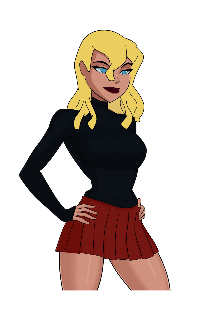 1girls batman_(series) batman_beyond blonde_hair blue_eyes dc dc_comics dcau edit female female_only fully_clothed m3400 melanie_walker solo sunsetriders7 transparent_background