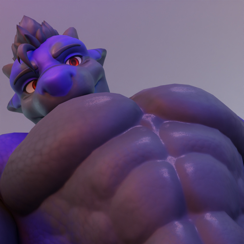 1:1 3d_(artwork) anthro big_pecs dergdrister digital_media_(artwork) dragon drister_(dergdrister) looking_at_viewer male muscular muscular_male mythological_creature mythological_scalie mythology pec_pov_meme pecs scalie simple_background solo