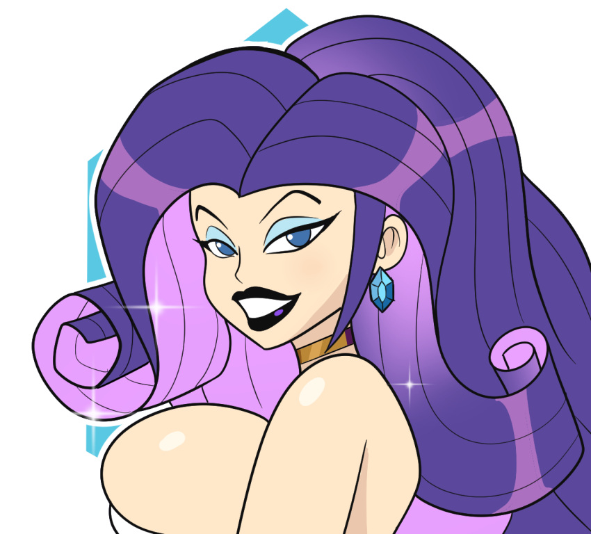 annon bimbo female huge_breasts my_little_pony rarity_(mlp) smile thick_lips