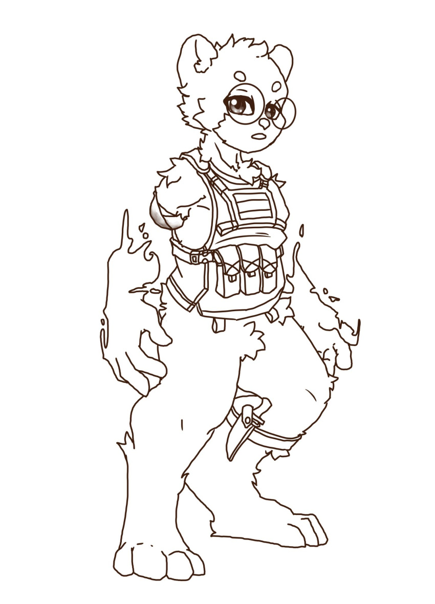 2021 anthro bear clothed clothing fur hair hi_res hynq male mammal solo white_bear