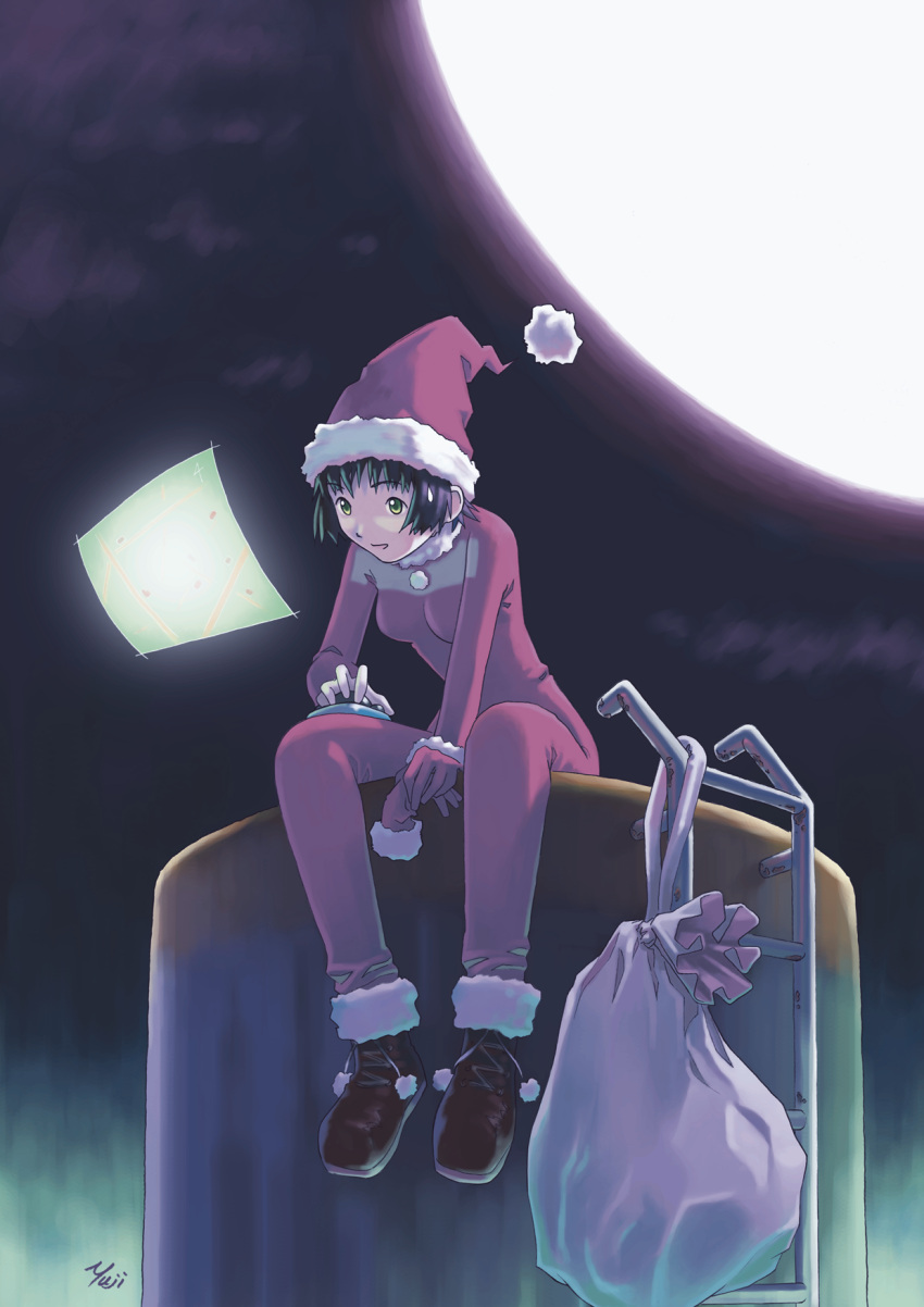 highres kobayashi_yuji moon nagko santa_costume santa_suit