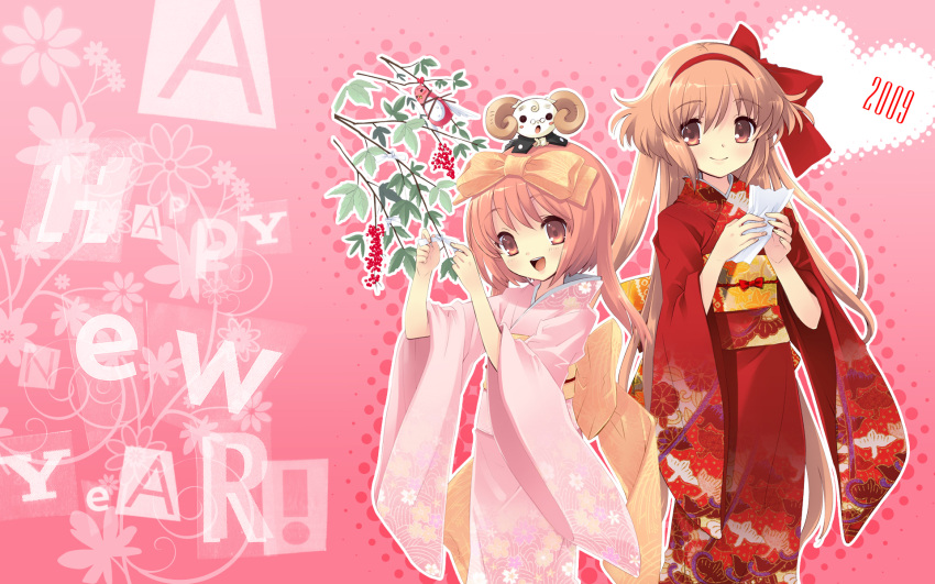 alice_parade itou_noiji japanese_clothes kimono nanatsuiro_drops new_years