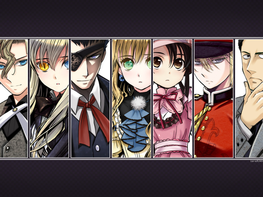 akira_(kaned_fools) charlotte_bronte m_(sharnoth) mary_clarissa_christie shikkoku_no_sharnoth wallpaper