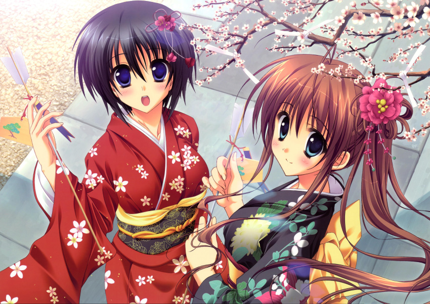 akane_iro_ni_somaru_saka japanese_clothes kimono nagase_minato ryohka tagme