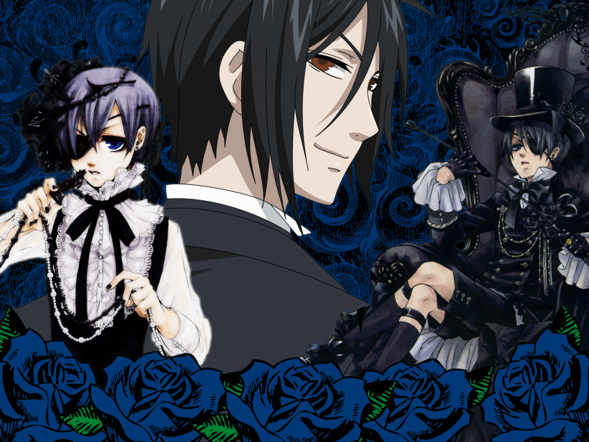 ciel kuroshitsuji michaelis phantomhive sebastian