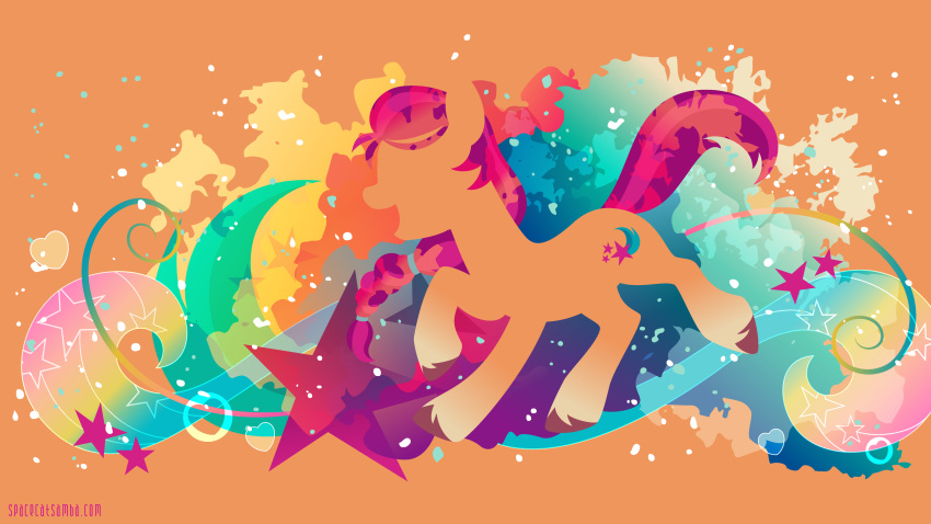 16:9 4k abstract_background absurd_res cutie_mark earth_pony equid equine female feral frutiger_metro hasbro hi_res hooves horse leg_markings mammal markings mlp_g5 my_little_pony orange_theme pony sambaneko silhouette socks_(marking) solo sunny_starscout_(mlp) text url wallpaper widescreen