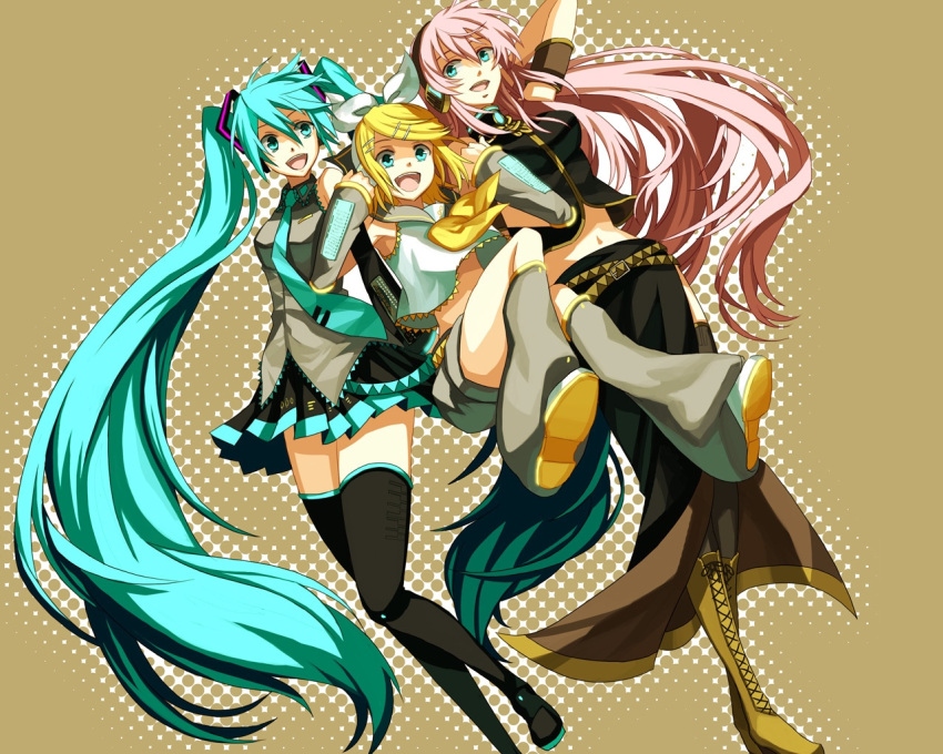 hatsune_miku kagamine_rin megurine_luka osamu_(pixiv) vocaloid